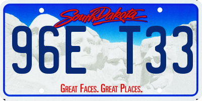 SD license plate 96ET33