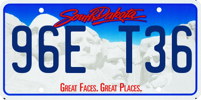 SD license plate 96ET36