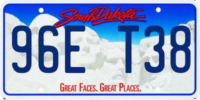 SD license plate 96ET38