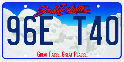 SD license plate 96ET40