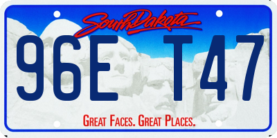 SD license plate 96ET47