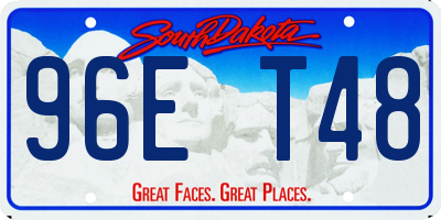 SD license plate 96ET48