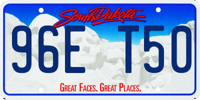 SD license plate 96ET50