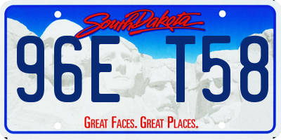 SD license plate 96ET58