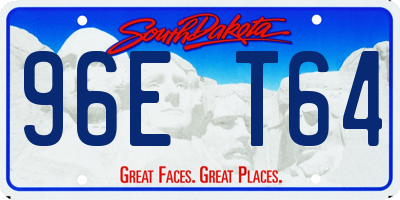 SD license plate 96ET64