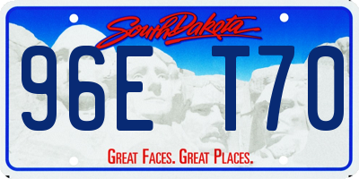 SD license plate 96ET70