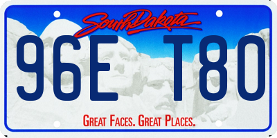 SD license plate 96ET80