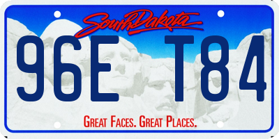 SD license plate 96ET84