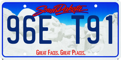 SD license plate 96ET91