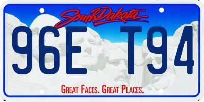 SD license plate 96ET94