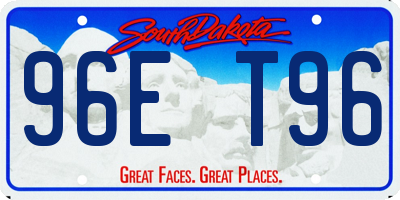 SD license plate 96ET96