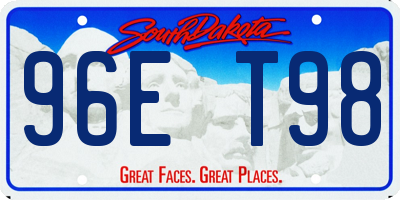 SD license plate 96ET98