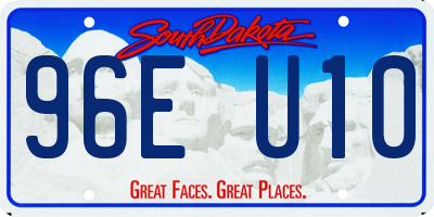 SD license plate 96EU10