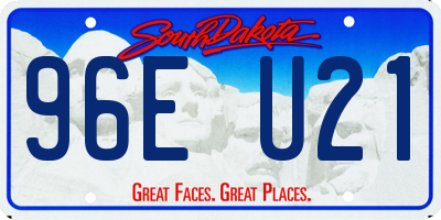 SD license plate 96EU21