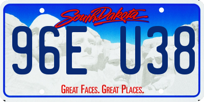 SD license plate 96EU38