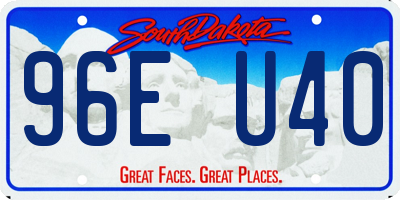 SD license plate 96EU40