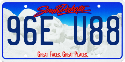 SD license plate 96EU88