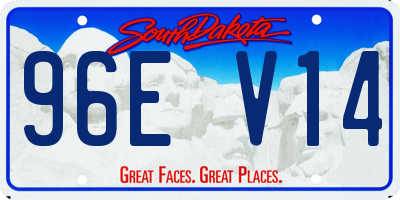 SD license plate 96EV14