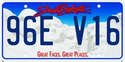 SD license plate 96EV16