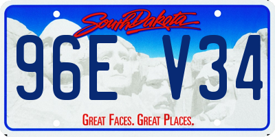 SD license plate 96EV34