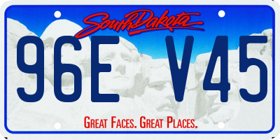 SD license plate 96EV45