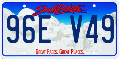 SD license plate 96EV49