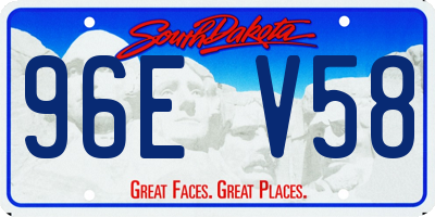 SD license plate 96EV58