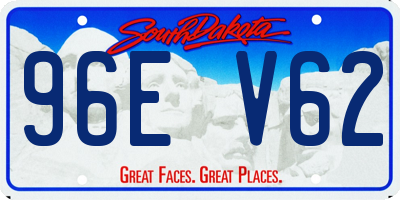 SD license plate 96EV62