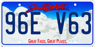 SD license plate 96EV63