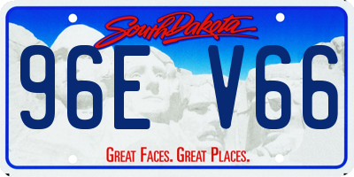 SD license plate 96EV66