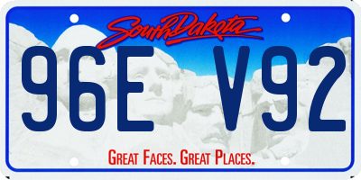 SD license plate 96EV92