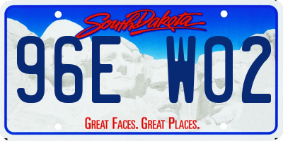 SD license plate 96EW02