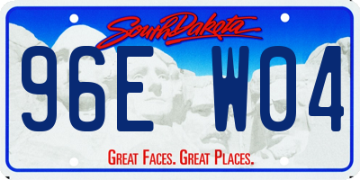 SD license plate 96EW04