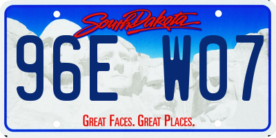 SD license plate 96EW07