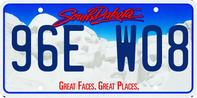 SD license plate 96EW08