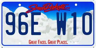 SD license plate 96EW10