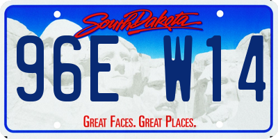 SD license plate 96EW14