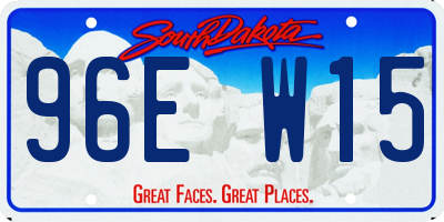 SD license plate 96EW15