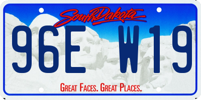 SD license plate 96EW19