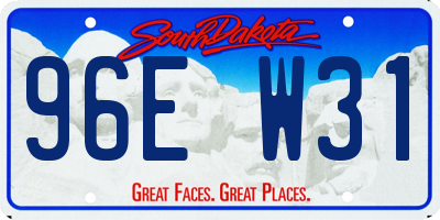 SD license plate 96EW31
