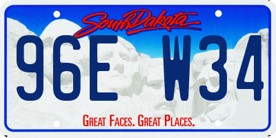 SD license plate 96EW34