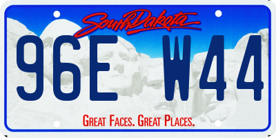 SD license plate 96EW44