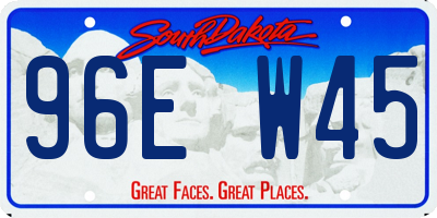 SD license plate 96EW45