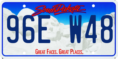 SD license plate 96EW48