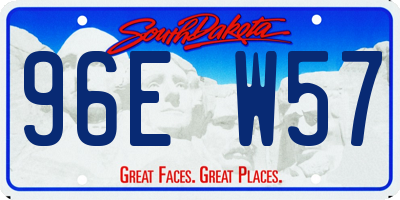 SD license plate 96EW57