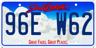 SD license plate 96EW62