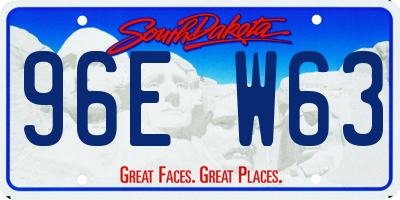 SD license plate 96EW63
