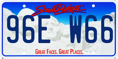 SD license plate 96EW66