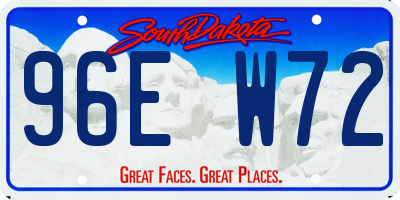 SD license plate 96EW72