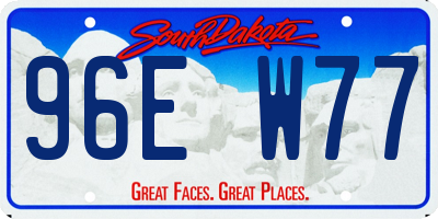 SD license plate 96EW77